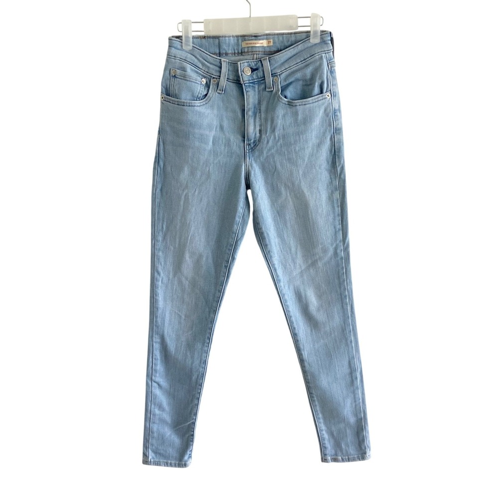 Levis 721 High Rise Skinny Jeans Womens 27 Light Wash Blue Denim Pants